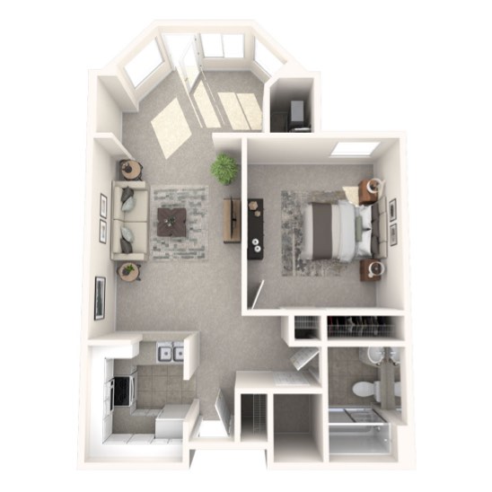 One-Bedroom Traditional