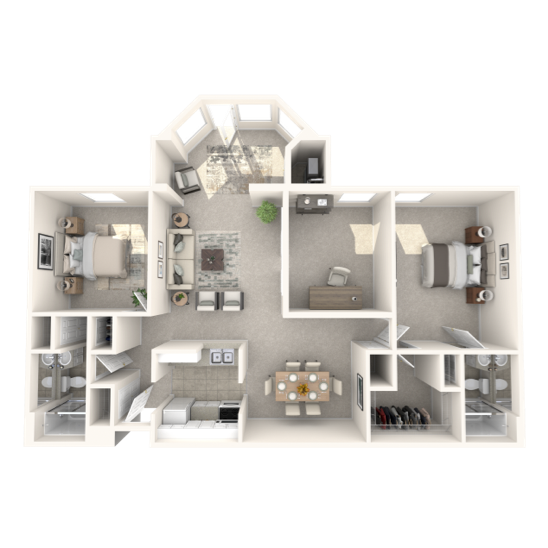 Two-Bedroom Den
