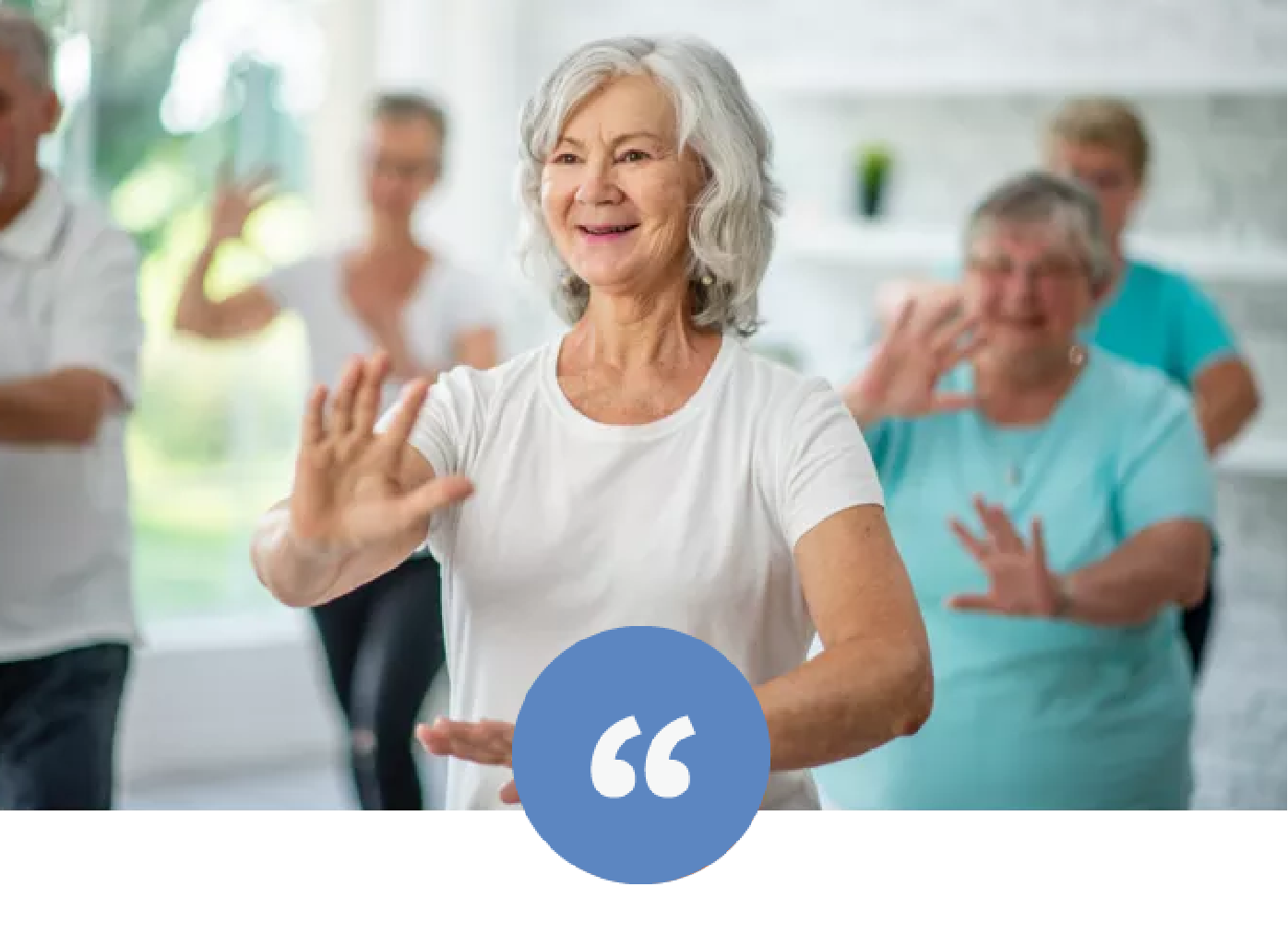 Senior practicing tai chi
