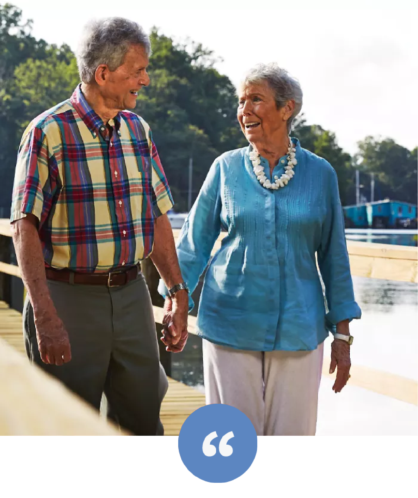 Couple on boardwalk
