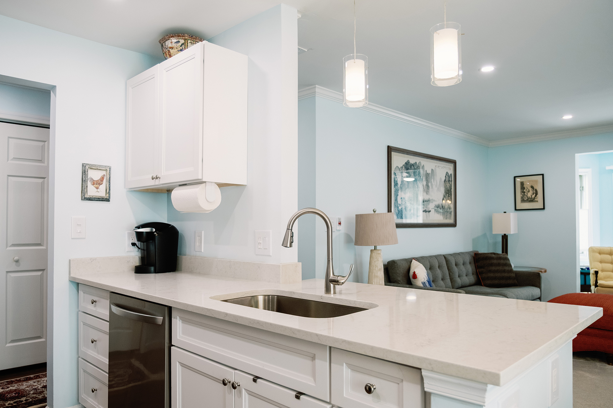 Ginger Cove resident apartment kitchen, open concept